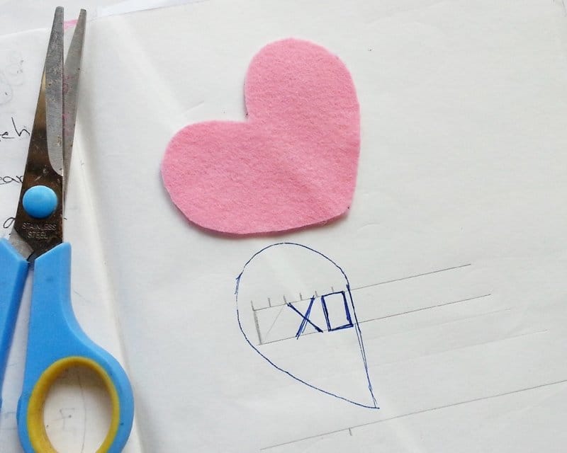 Cross Stitched Heart Plushies