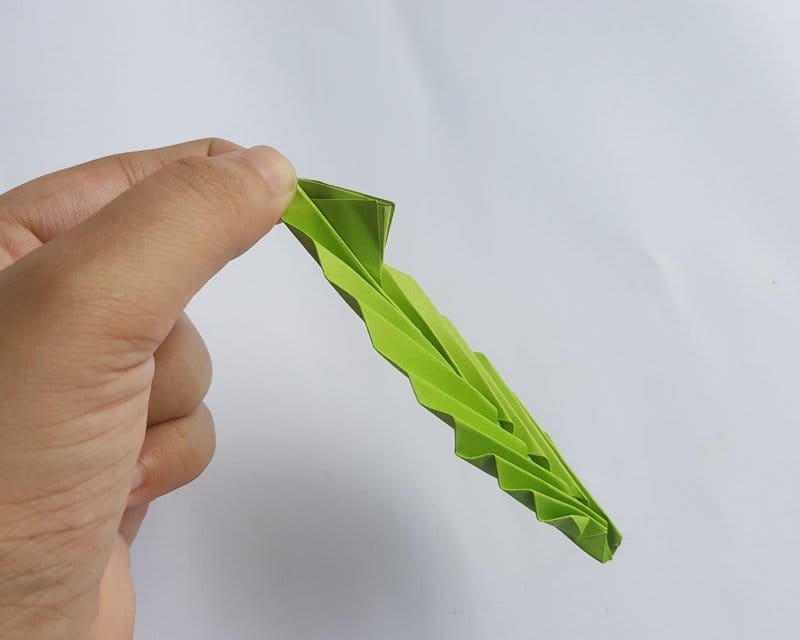 DIY origami leaf step 10