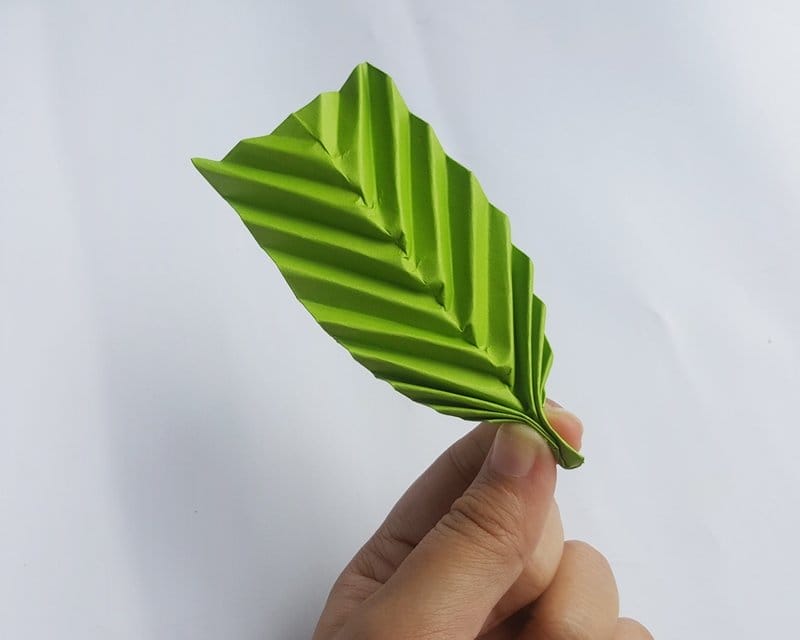 DIY origami leaf step 8