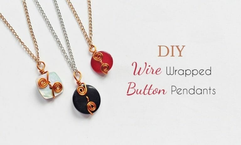 Create Beautiful  Wire Wrapped Button Pendant