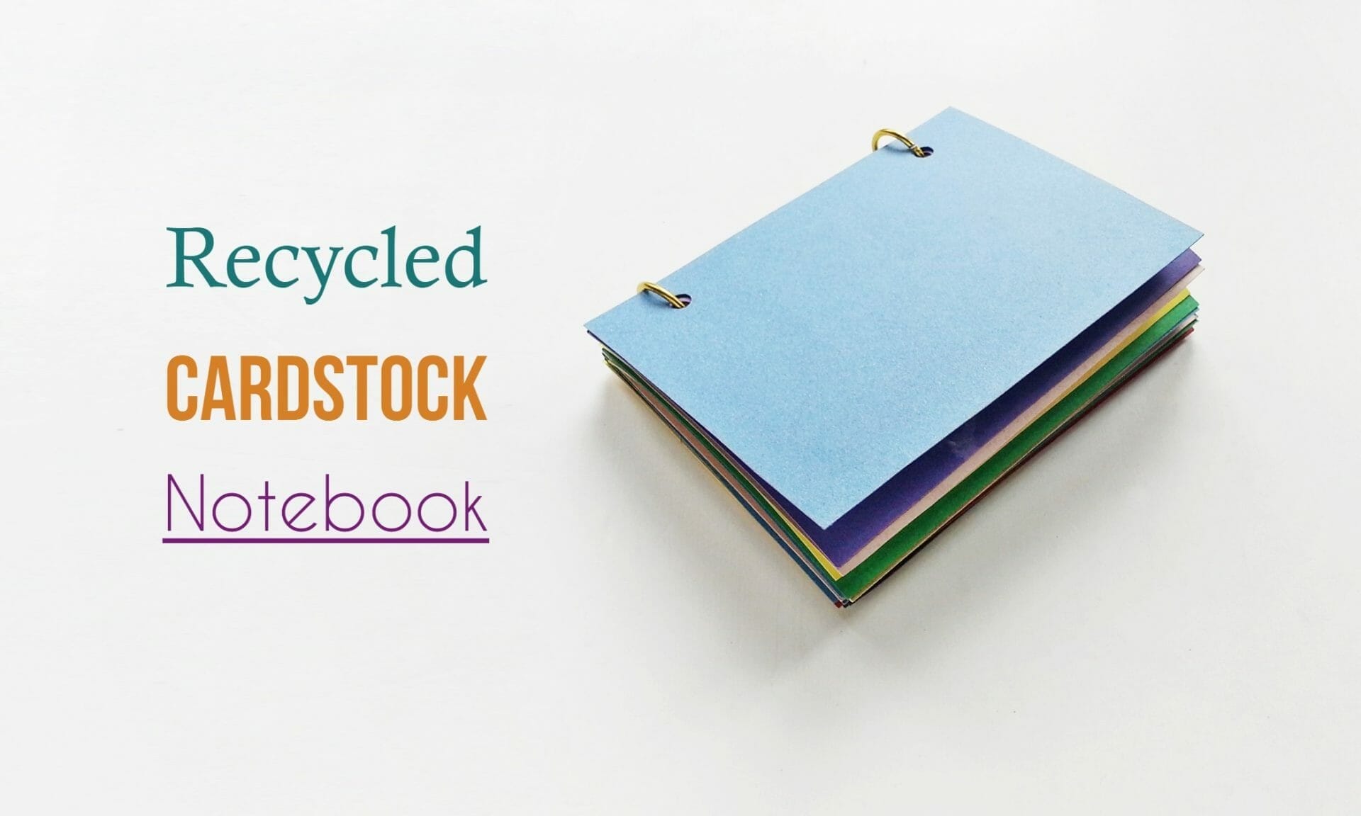 cardstock notebook featured image - DIY Recycled Cardstock Notebook