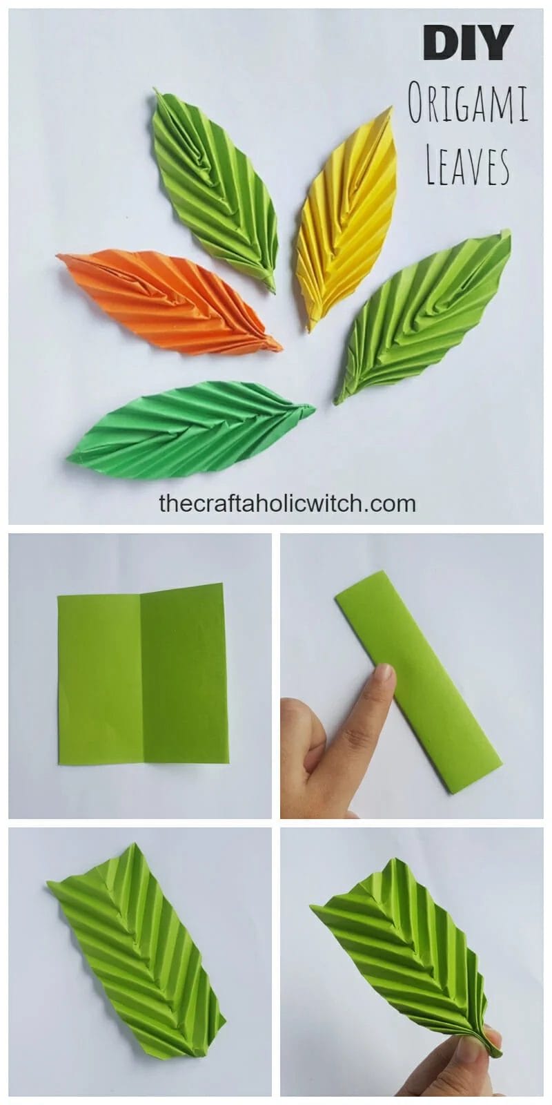 DIY origami leaves