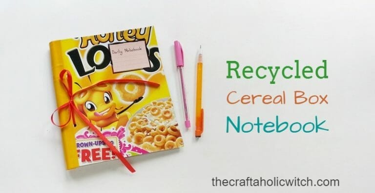 DIY Recycled Cereal Box Notebook
