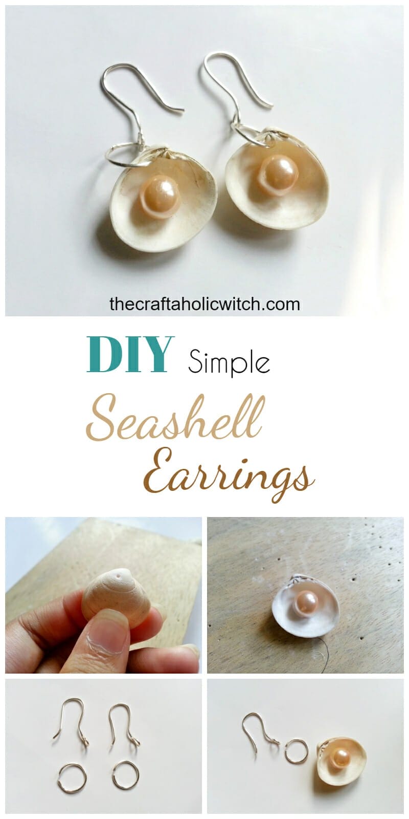 seashell earrings pin image - Create Sea Shell Earrings