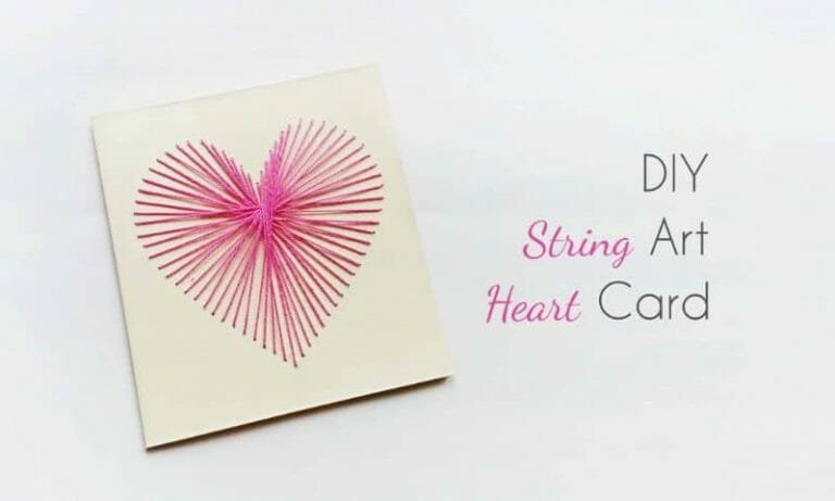 Create String-Art Heart Card