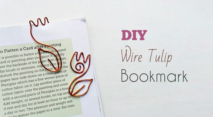 tulip bookmark featured image - 23 Easy and Creative DIY Bookmarks with Complete Tutorial
