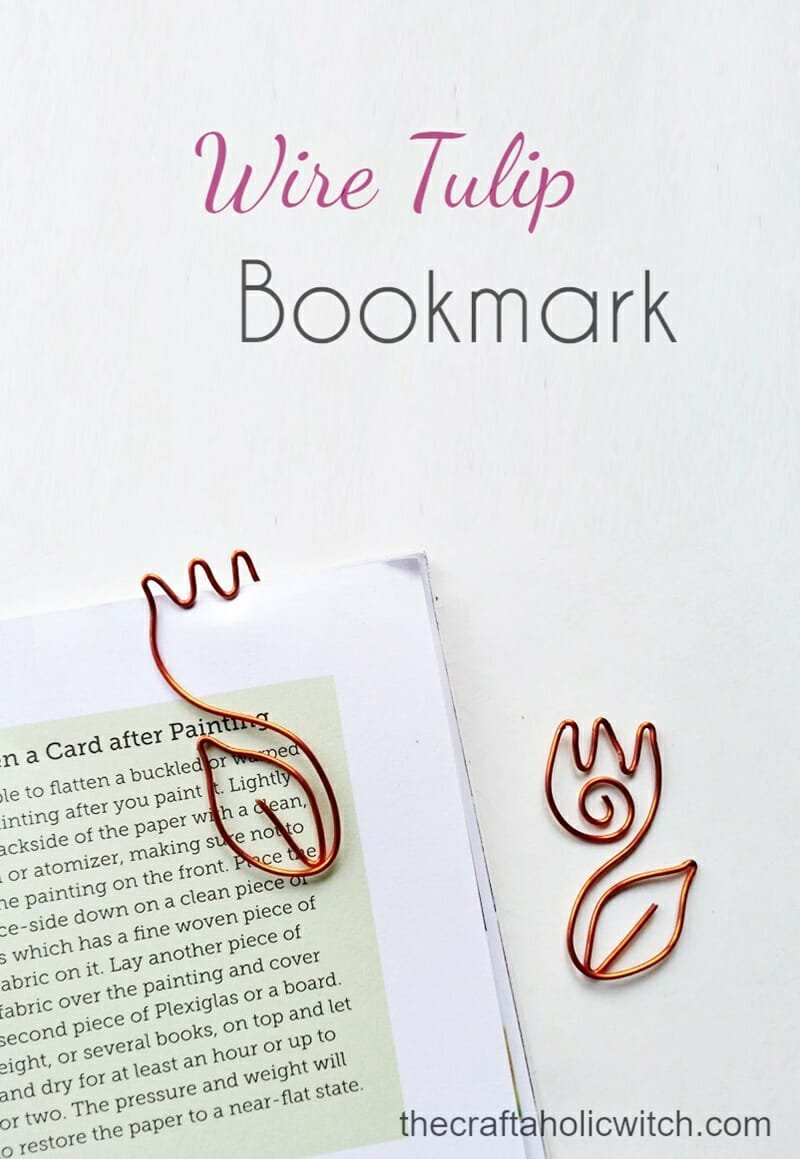 tulip bookmark long image - How to Make Tulip Bookmarks with Wire (Easy 6 Steps)