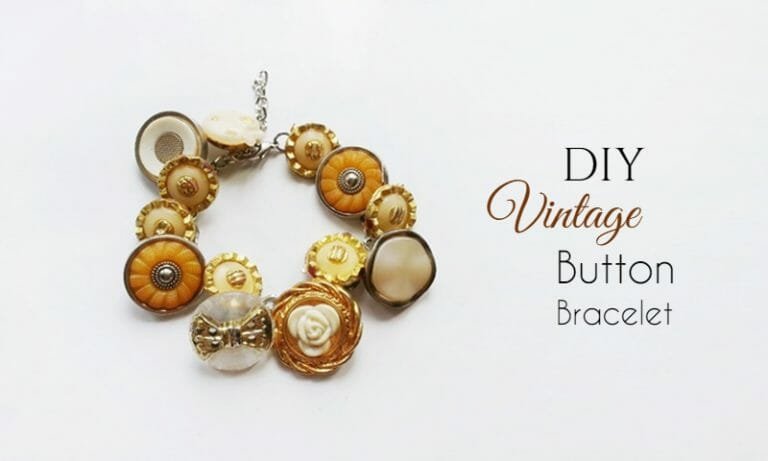 DIY Vintage Button Bracelet