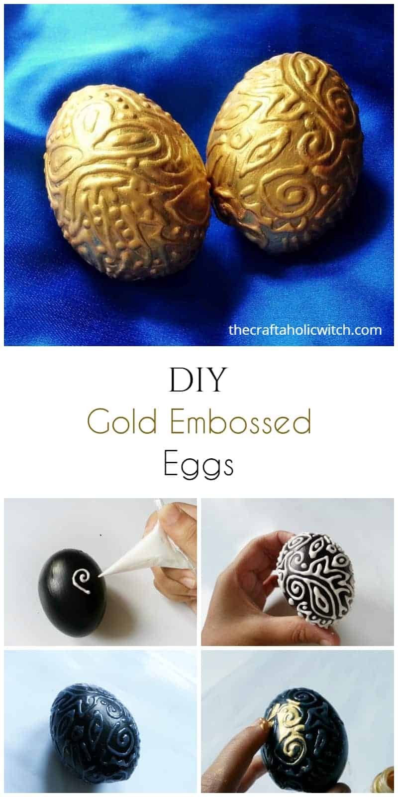 embossed eggs pin image - Create Gold Embossed Eggs