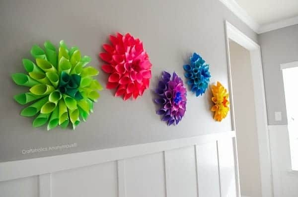 7 Wonderful Paper Dahlia Wreaths You can DIY Anytime | The Craftaholic ...