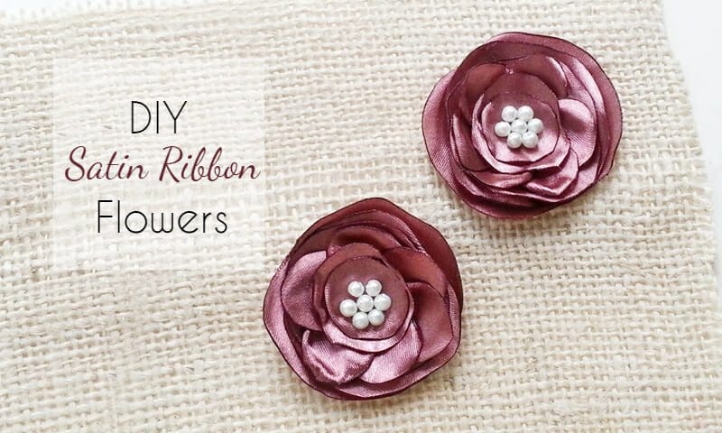 How To Make Ribbon Rose Flower Easy 15 Minute Diy - Diy Satin Roses