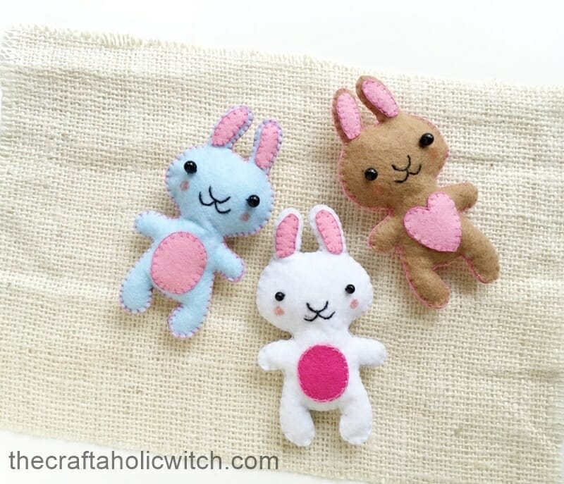 Free Bunny Sewing Pattern and DIY Felt Bunny Tutorial
