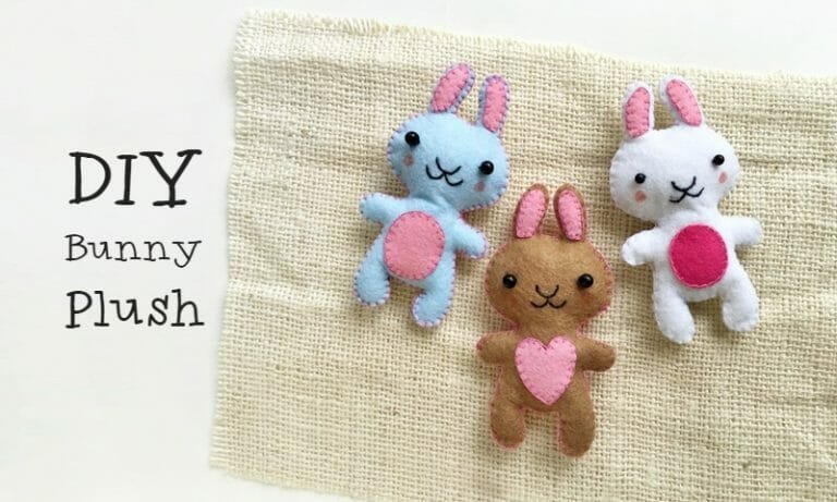 Free Bunny Sewing Pattern and DIY Felt Bunny Tutorial