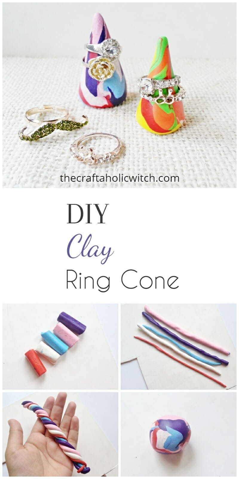 clay ring cone pin image 1 - DIY Cone Ring Displays