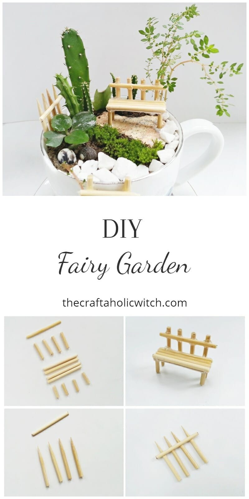 fairy garden pin image - DIY Fairy Garden in a Cup