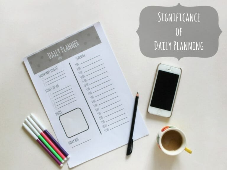 Significance of Daily Planning