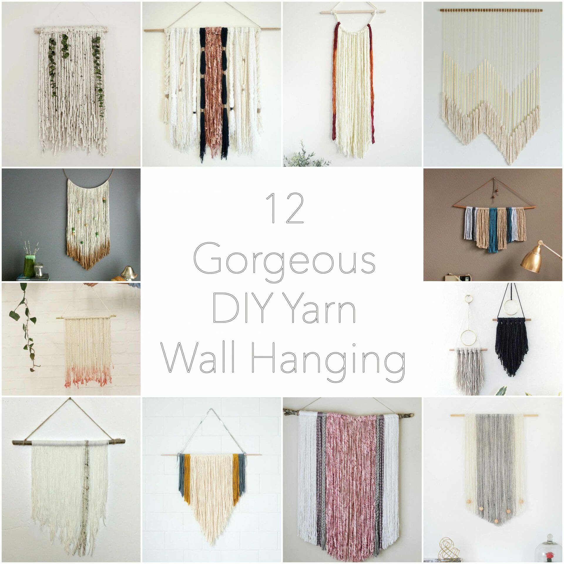 Beautiful DIY Modern Yarn Hanging