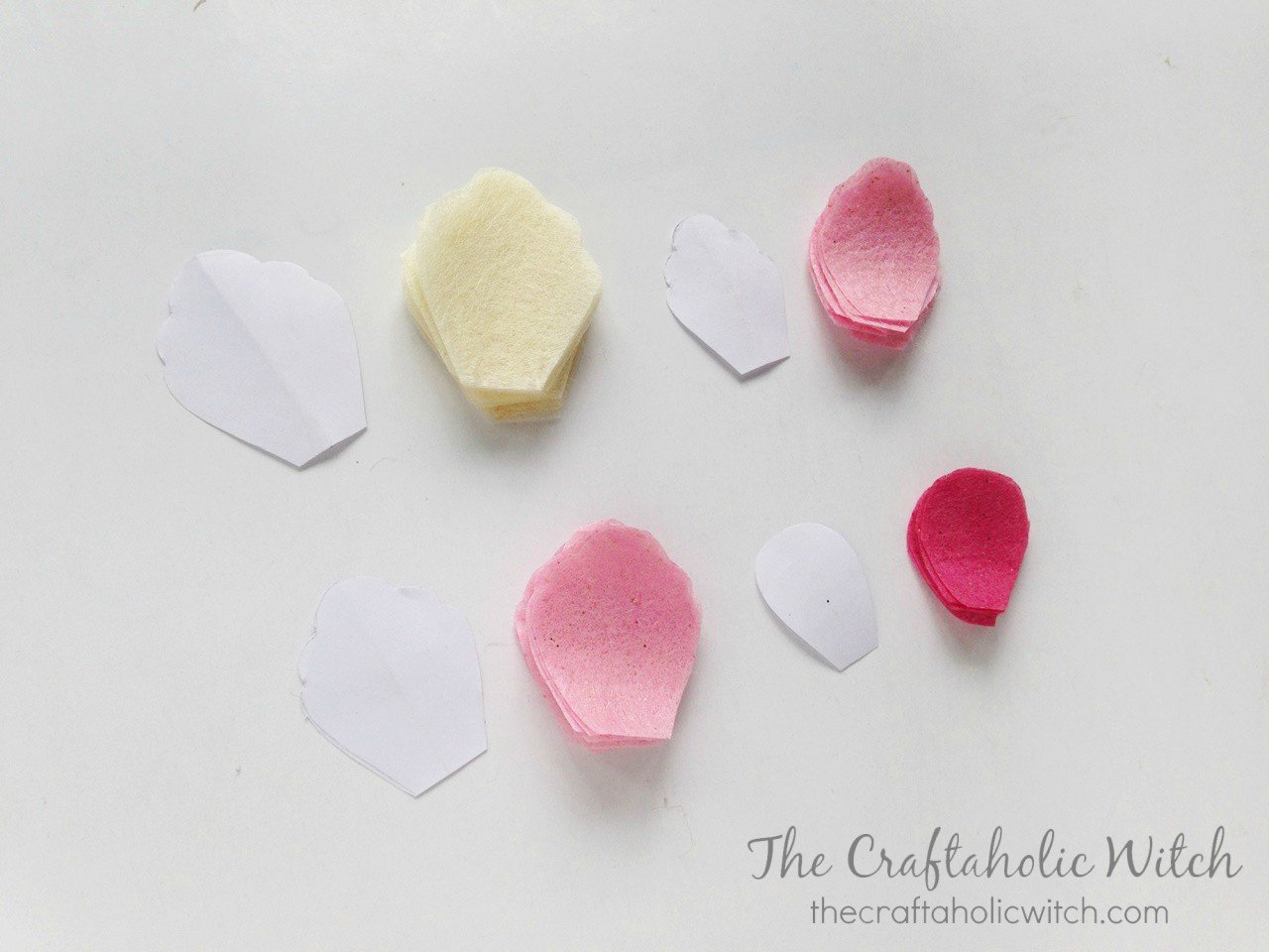 prepare the tissue paper rose petals 