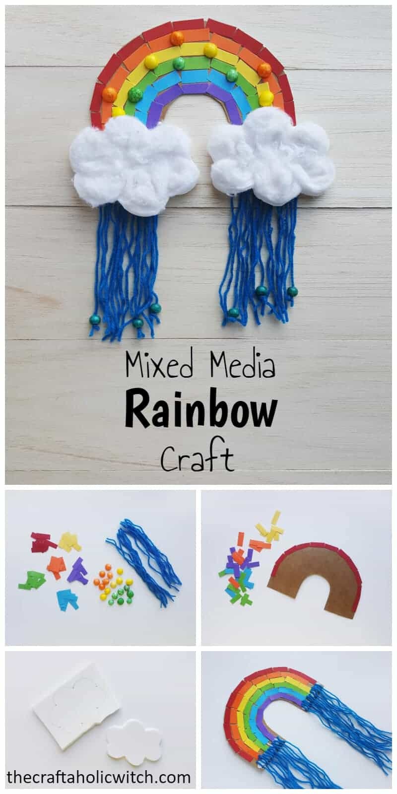 rainbow craft pinterest - How to Make a Rainbow Craft for Kids (with Free Template)