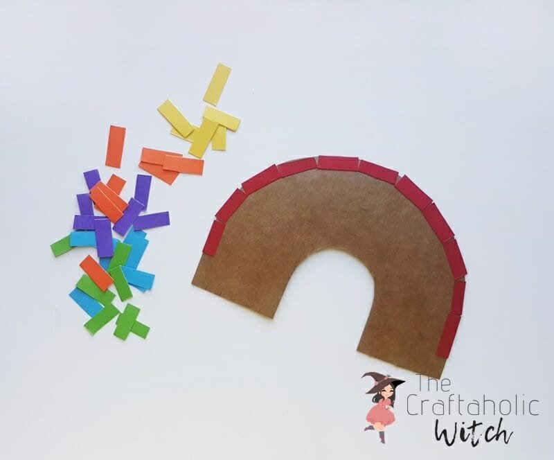 step three 2 - How to Make a Rainbow Craft for Kids (with Free Template)