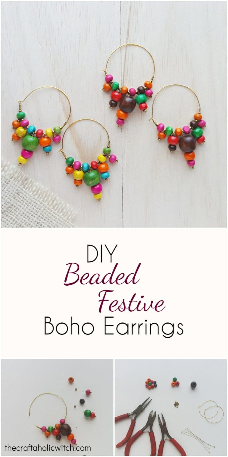 beaded baho style earrings 