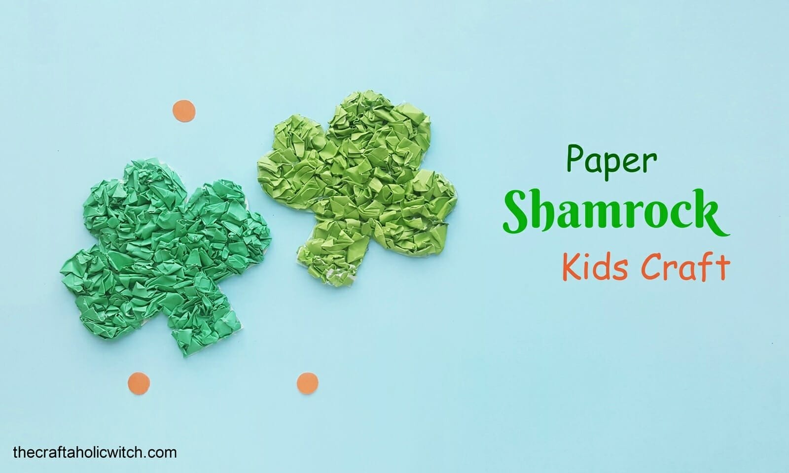 Paper Shamrock kids craft