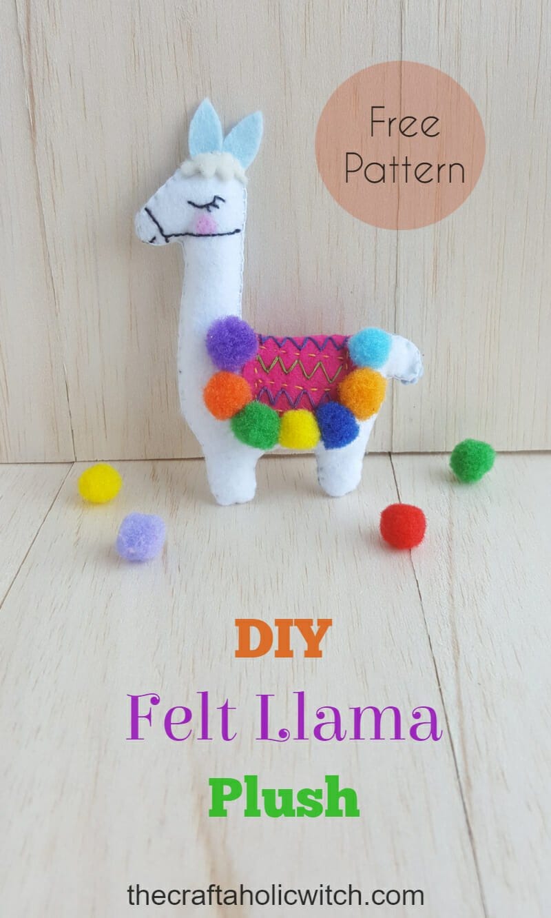 Diy Felt Llama Plush Free Pattern The Craftaholic Witch