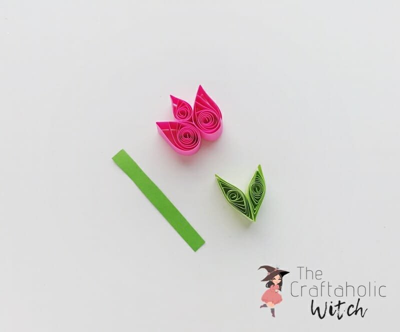 step 4 - DIY Quilled Tulip Card - Paper Quilling Project
