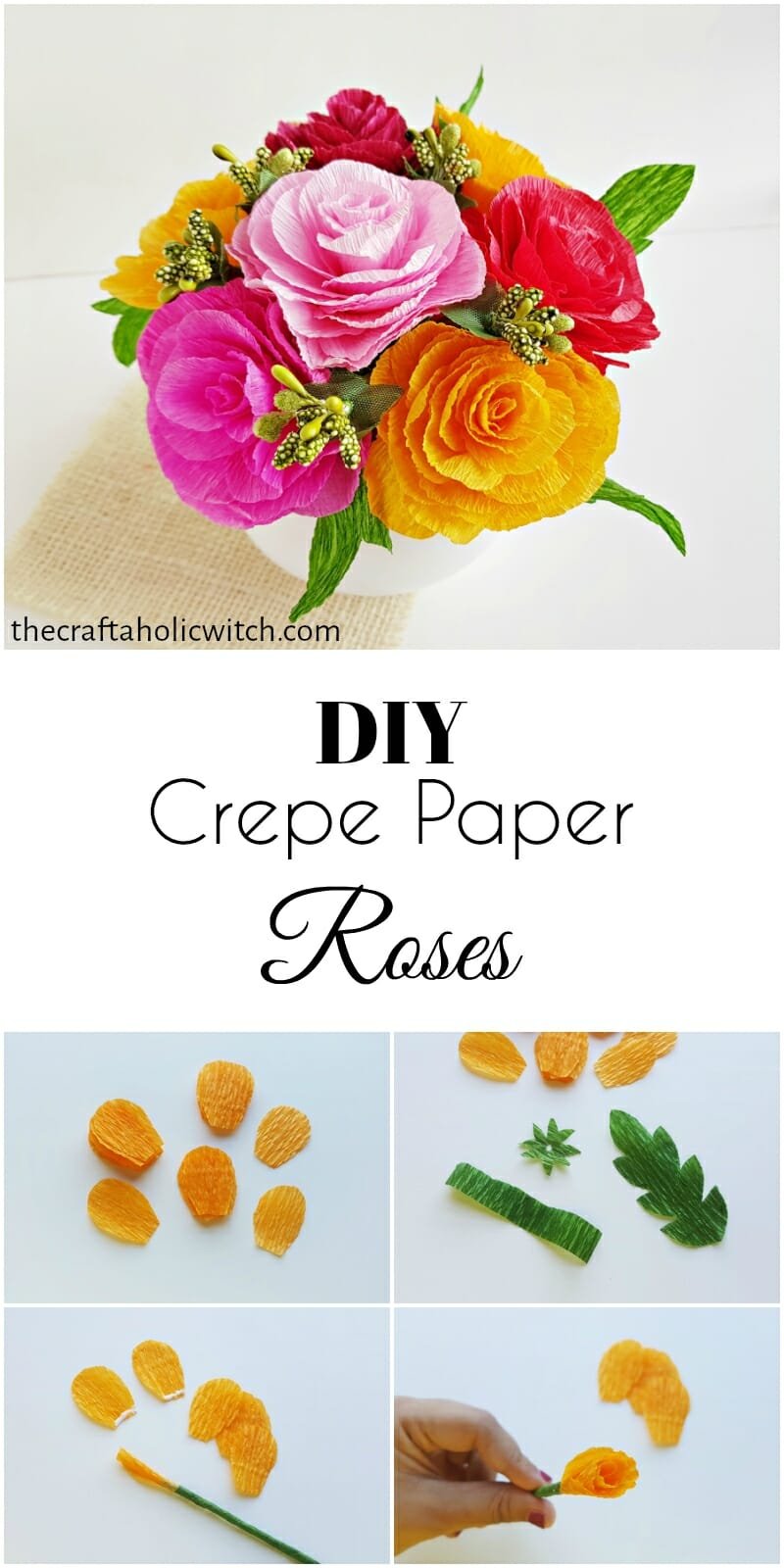 crepe paper roses