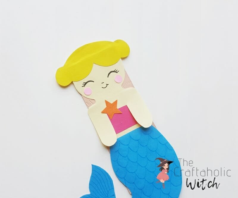 mermaid paper craft bookmark