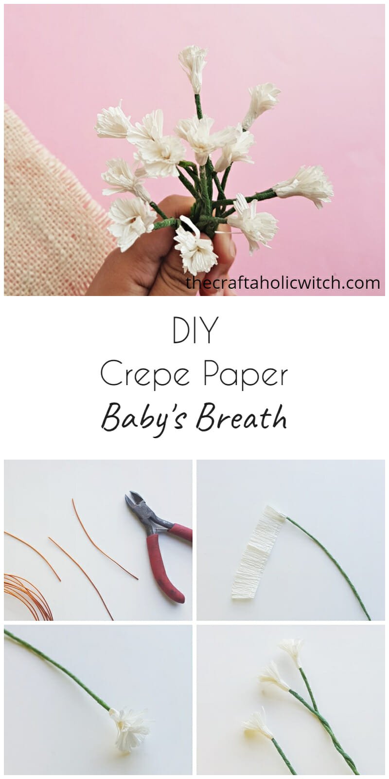 Super simple and realistic to make Baby Breath paper flower
