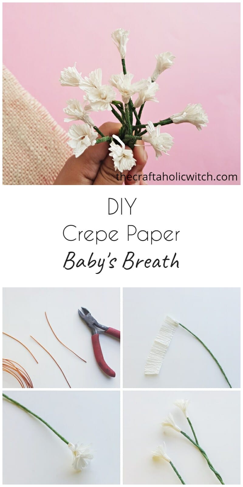 crepe paper baby's breath flowers