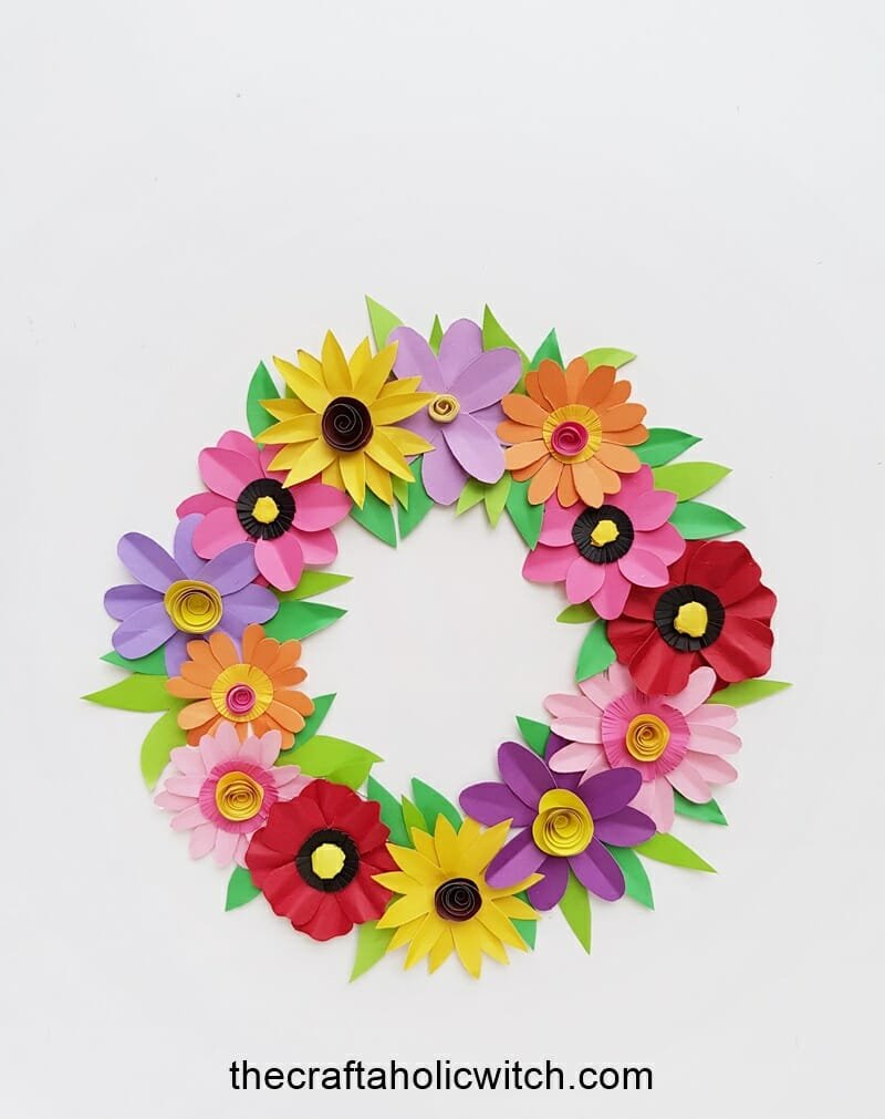 How to make Paper Flower Wreath