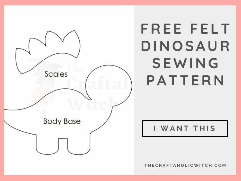 Free Felt Dinosaur Sewing Pattern