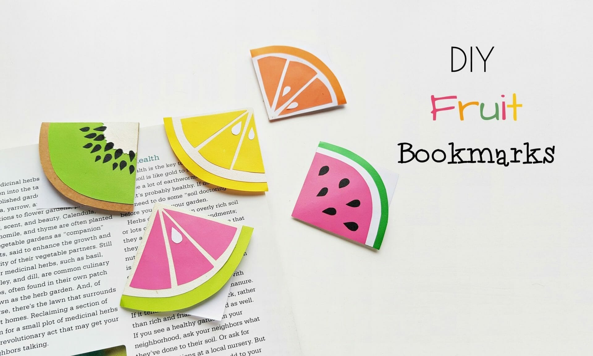 DIY fruit bookmarks