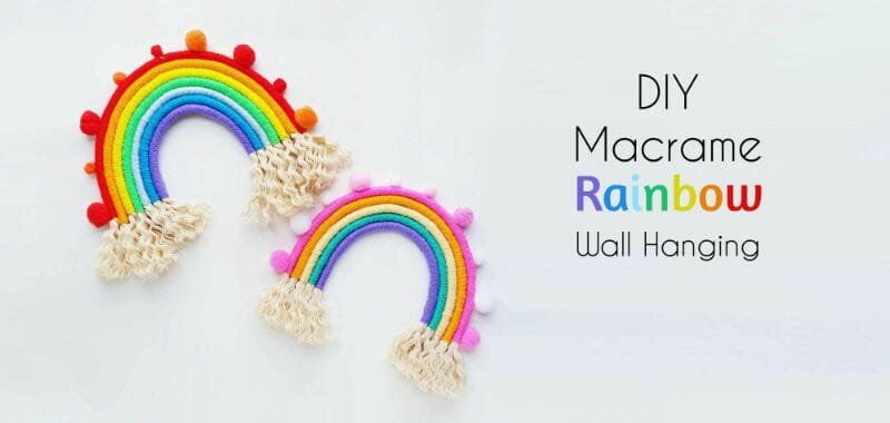 DIY macrame rainbow