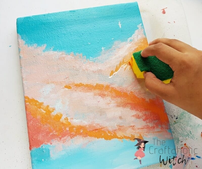Painting for Beginners: Add Orange-Peachy Shades to the Cloud 