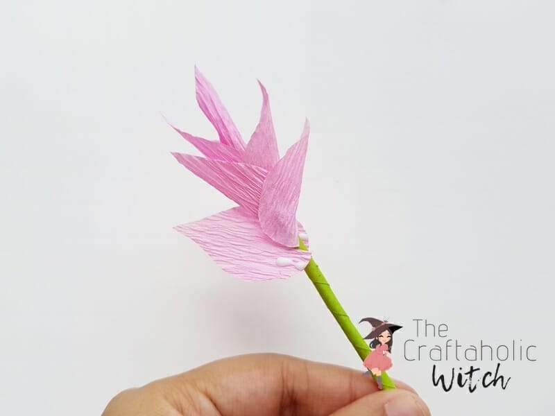 paper flowers with stems