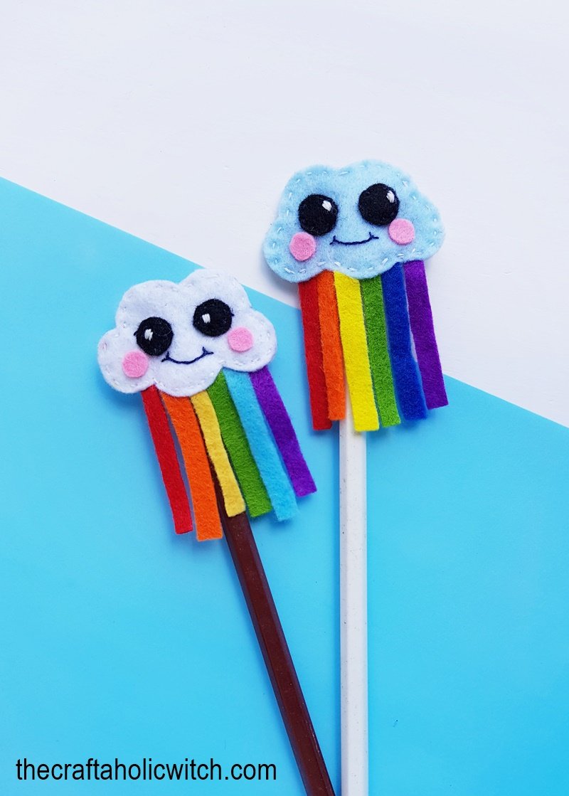 Rainbow Popsicle Stick Pencil Holder DIY - Made with HAPPY
