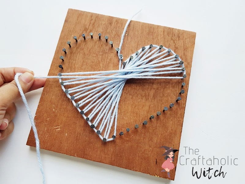easy diy heart string art for beginners free template