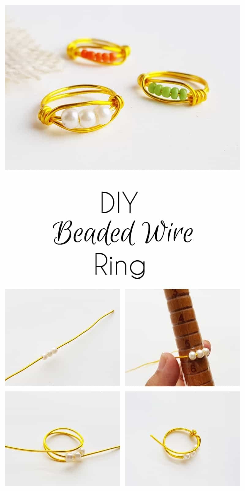 DIY Beaded Wire Ring