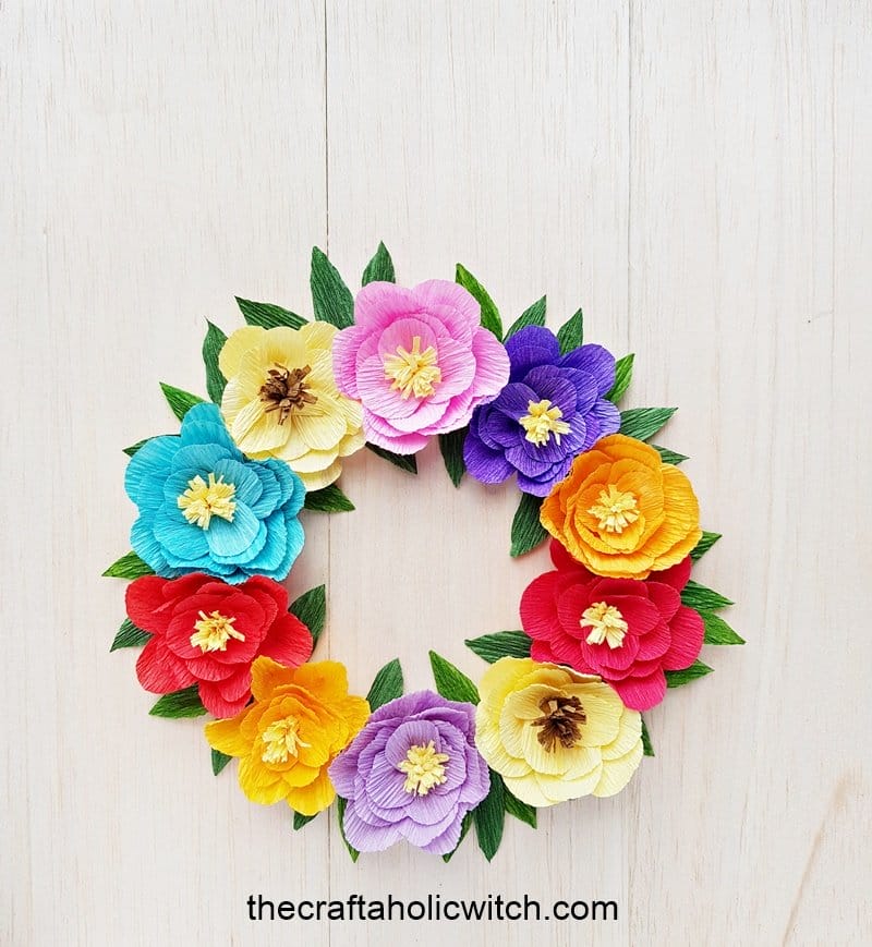 DIY Spring flower wreath