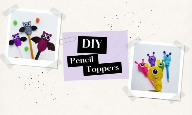 2 Cool & Easy DIY Pencil Toppers with Free Printable Pattern