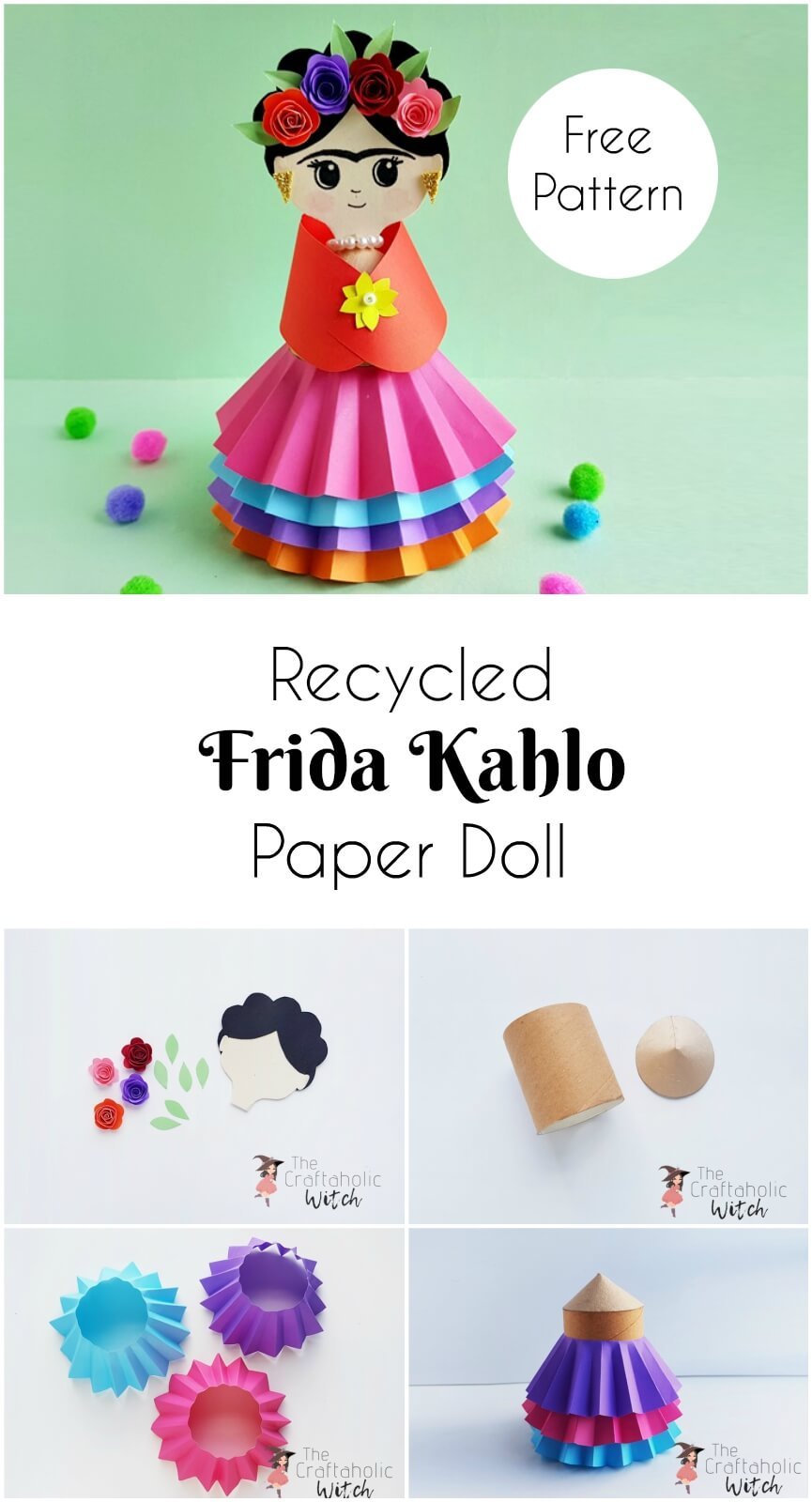 frida doll paper - DIY Frida Kahlo Paper Doll