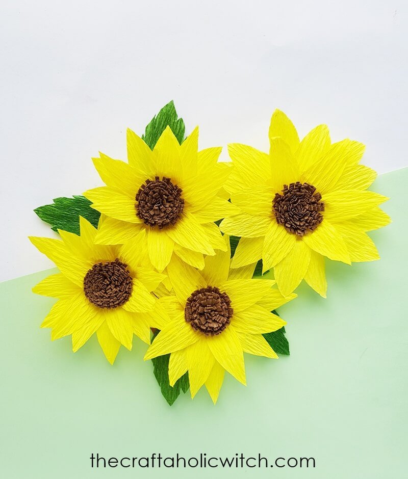 crepe paper sunflower