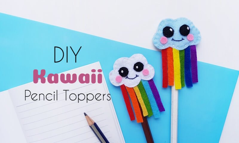kawaii pencil toppers - DIY Kawaii Pencil Toppers
