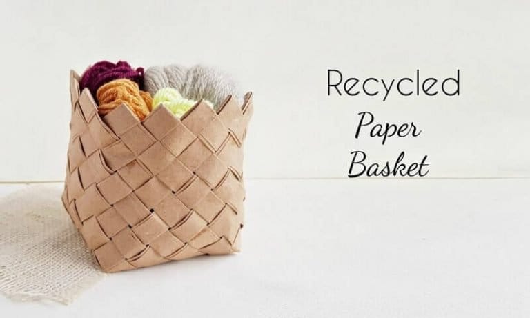 Recycled Paper Basket Weaving