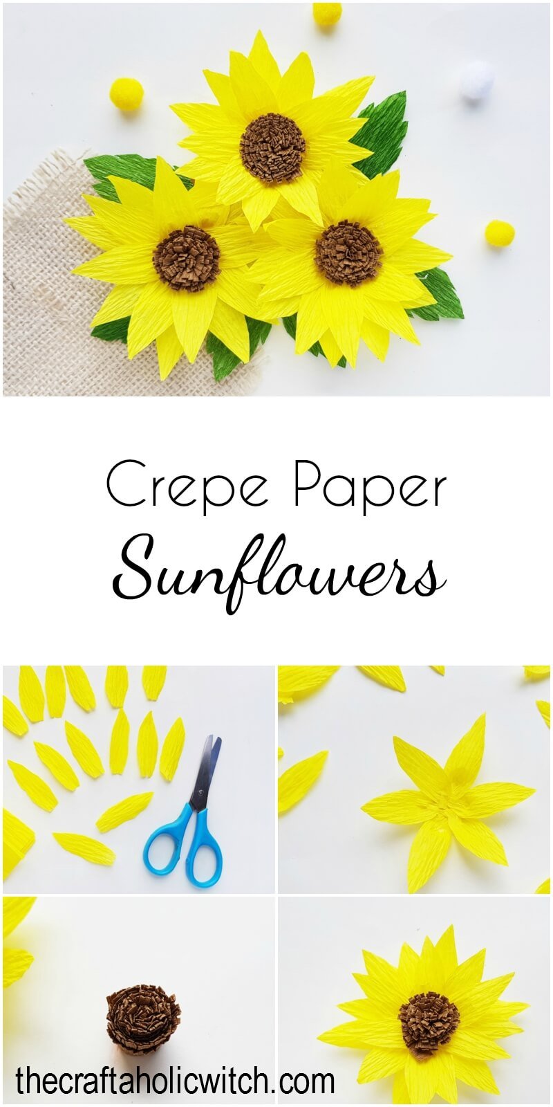 crepe paper sunflower