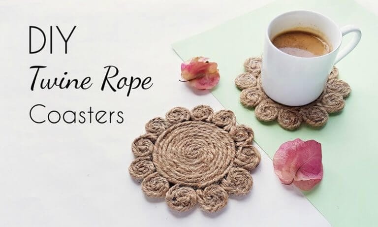 DIY Coasters | Easily Make Stylish Twine Coasters Using Rope