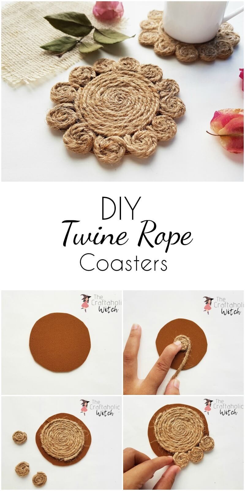 DIY twine coasters